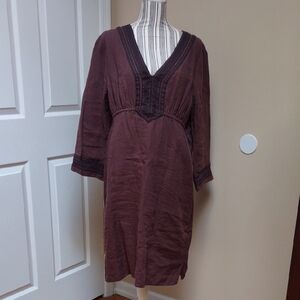 Athleta Lanai Linen Dress Size L